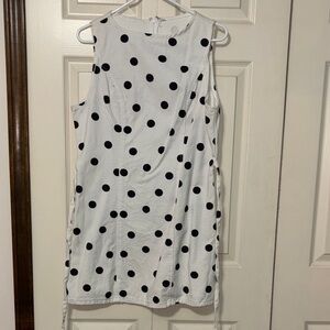 Missguided White Dress with Black Polka Dots